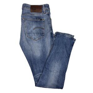 G-Star RAW 3301 Slim Jeans Men’s 32x32 Medium Wash Stretch Denim